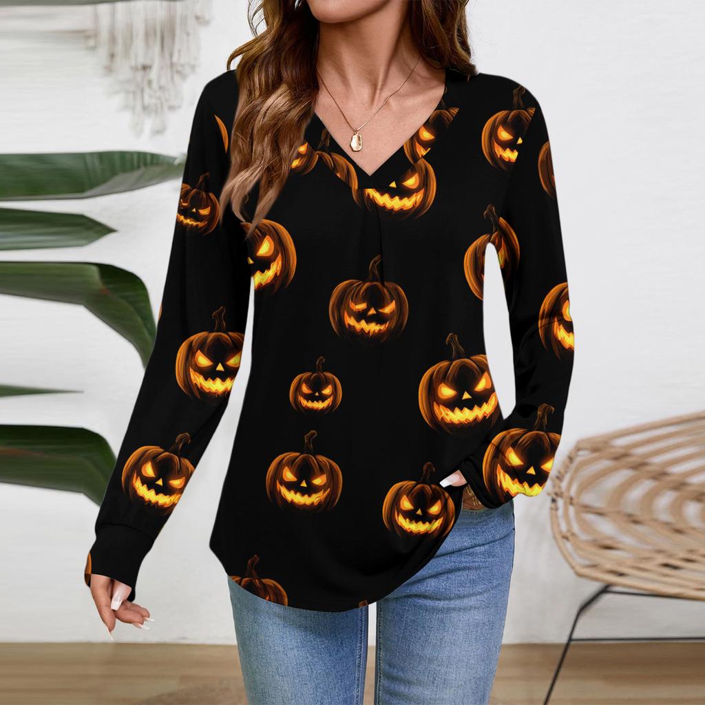 Women Long Sleeve Tops Dressy Casual V Neck Tshirts Basics Tee Vacation Fall Fashion Clothes