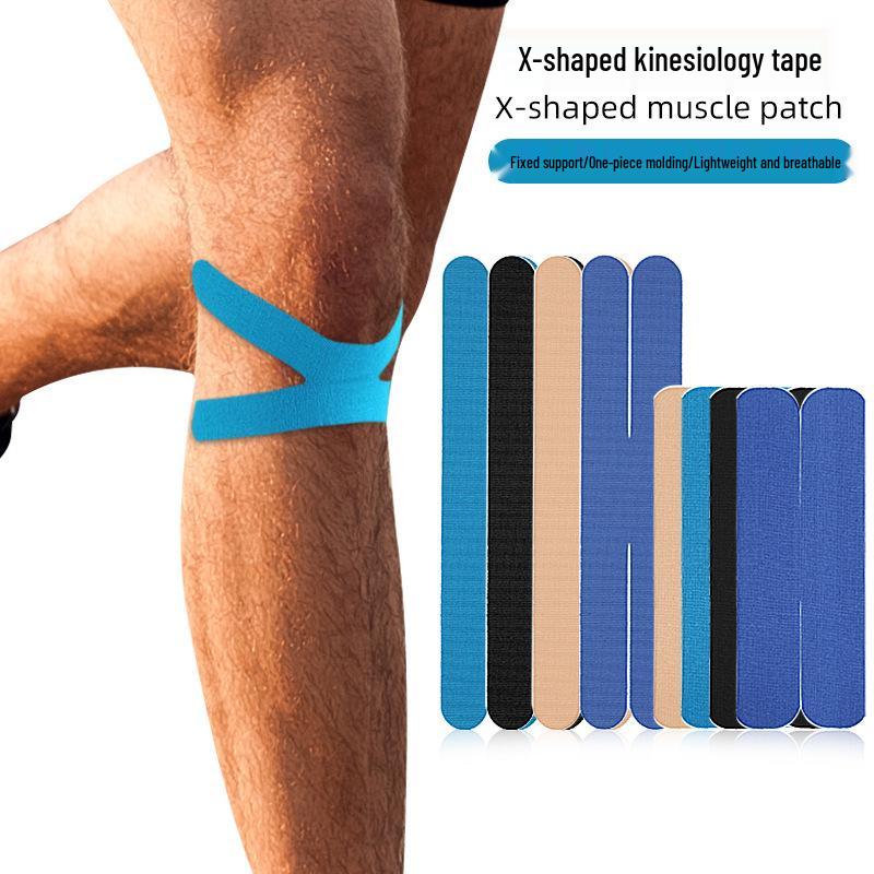 Vorgeschnittenes X-förmiges elastisches Kinesiologie-Tape zur Unterstützung von Ellenbogen, Schulter, Nacken, Knie