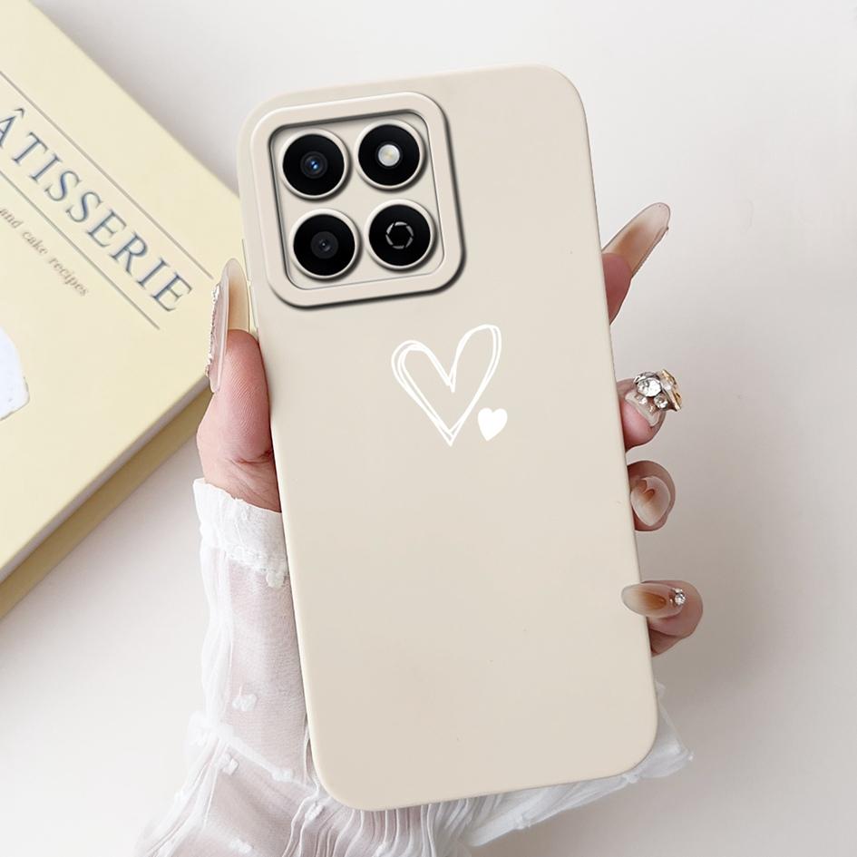 For Honor X7c 4G Case ALT-LX2 Shockproof Cover Sweet Girls Love Heart Soft Liquid Silicone Phone Cases For Honor 200 Smart Coque