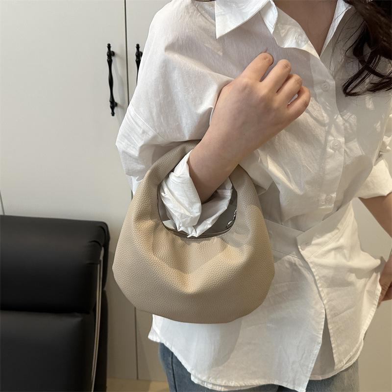 Yogodlns Simple Solid Color Clutch Bags Pu Leather Women Underarm Hobo Bag Commute Small Handbags For Ladies
