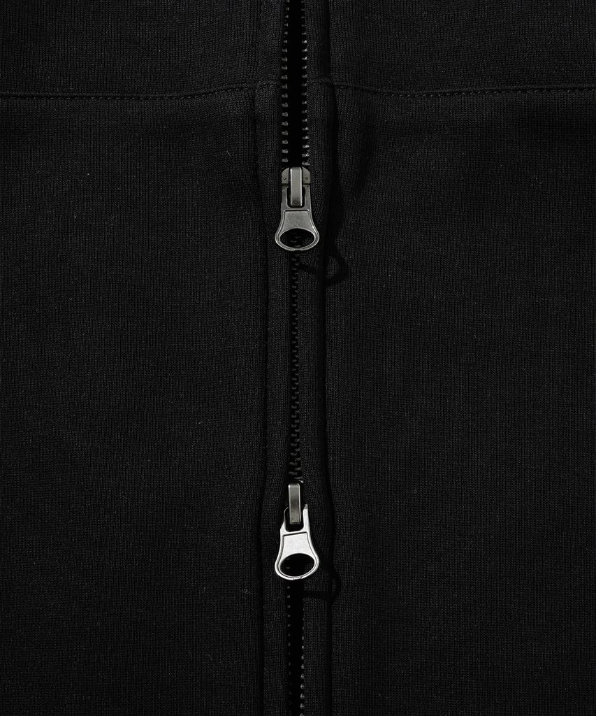 Butterfly Sportswear Original Embroidered Logo 2-Way Zip-Up Hoodie Black