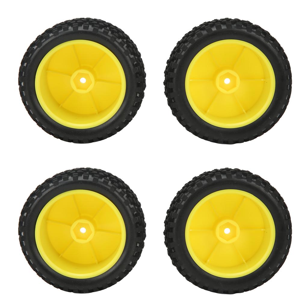 4pcs RC Rubber Tires High Abrasion Resistance Strong Grip Flexible RC Wheel Tires for 110 Off Road