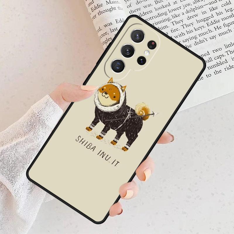 Funny Shiba Inu Phone Case For Samsung Galaxy S25 S23 S30 S8 S21 S20 FE S24 S22 Note 10 20 Plus Lite Ultra
