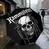 Skull Crossbones 8 Ribs 3Fold Black Glue Uv Protection Umbrella Sun Protection Rainproof Compact Folding Umbrella For Travel Daily Use C923820