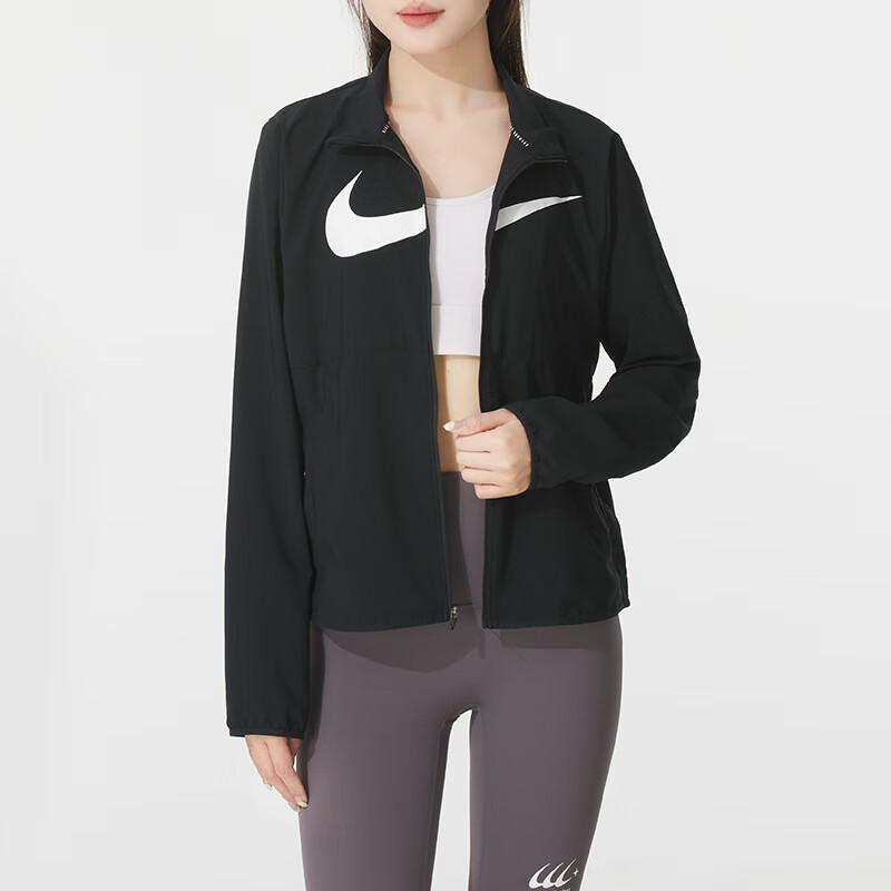 Nike Jackets Women's Black Stand Collar Moderate Other HV2648-010