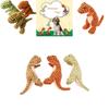 Plush Sound Toy For Dogs And Cats Durable And Chewable Pet Toy For Teeth Grinding And Stress Relief Orange