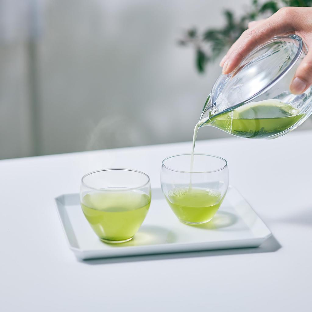 Morihan CHASTA Teapot for Five Senses, Renewed, Made of Tritan, 250ml Capacity, Transparent, Dishwasher Safe, Heat and Cold Resistant, Symmetrical