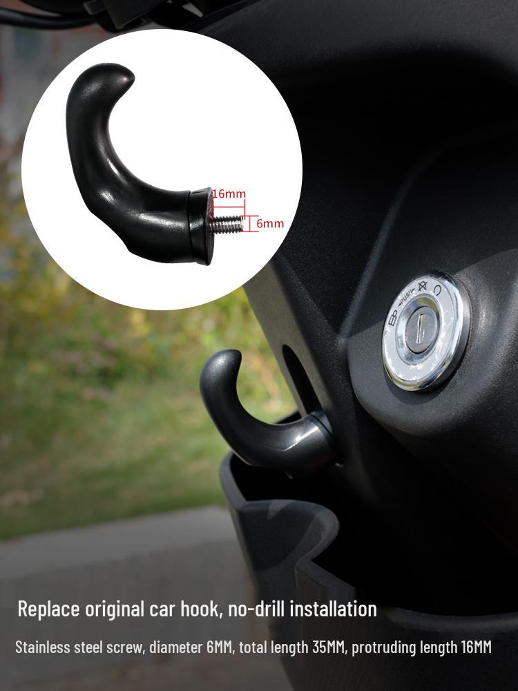 Universal No-Drill Non-Slip Hook for Electric Vehicles, Tricycles, and Motorcycles - Ideal for Helmets and Backpacks