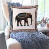 Indian Ethnic Elephant Pillow Cover Tribal Geometric Print Boho Elephant Cushion Case For Sofa Bed Couch Bohemian Home Decor