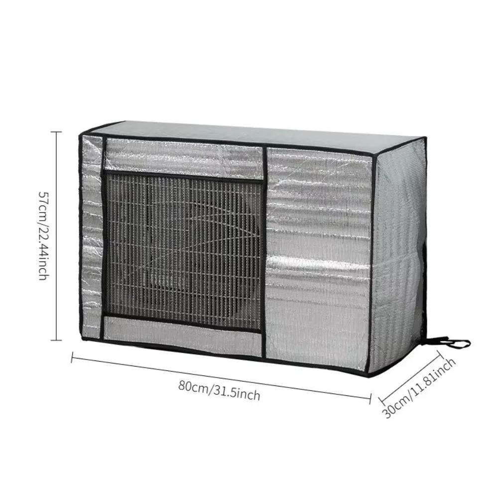 UV Protection Aluminum Foil Cover Waterproof Dust Prevention Air Conditioner Cover Weatherproof Adjustable Outdoor Unit Cover