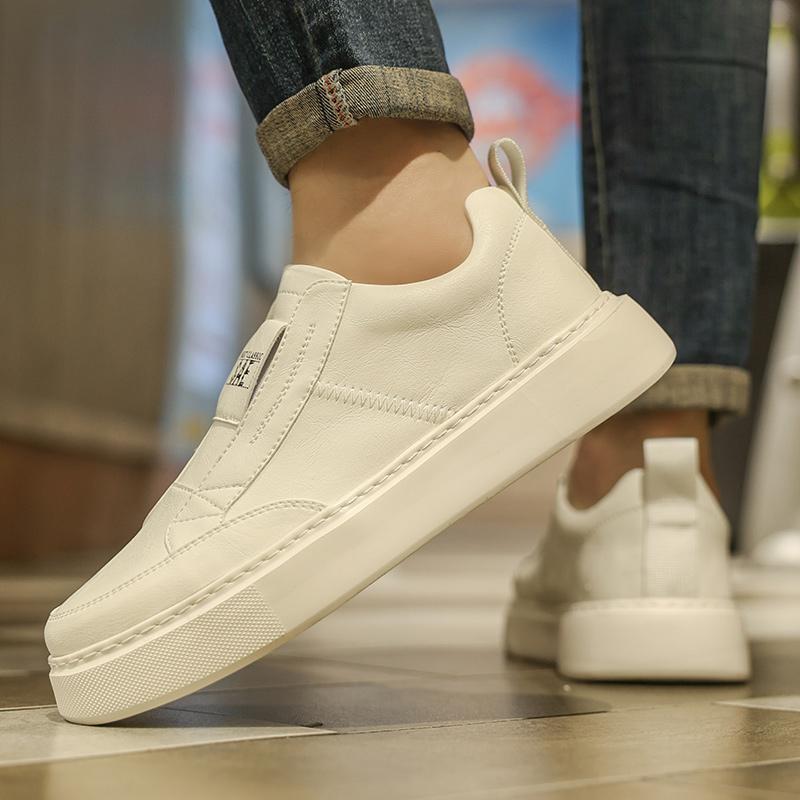 Fashion High Quality Men Dress Flat Designer Shoe Outdoor Antiskid Casual Leather Loafers Comfy Thick Bottom Moccasin Lazy Walking Shoe