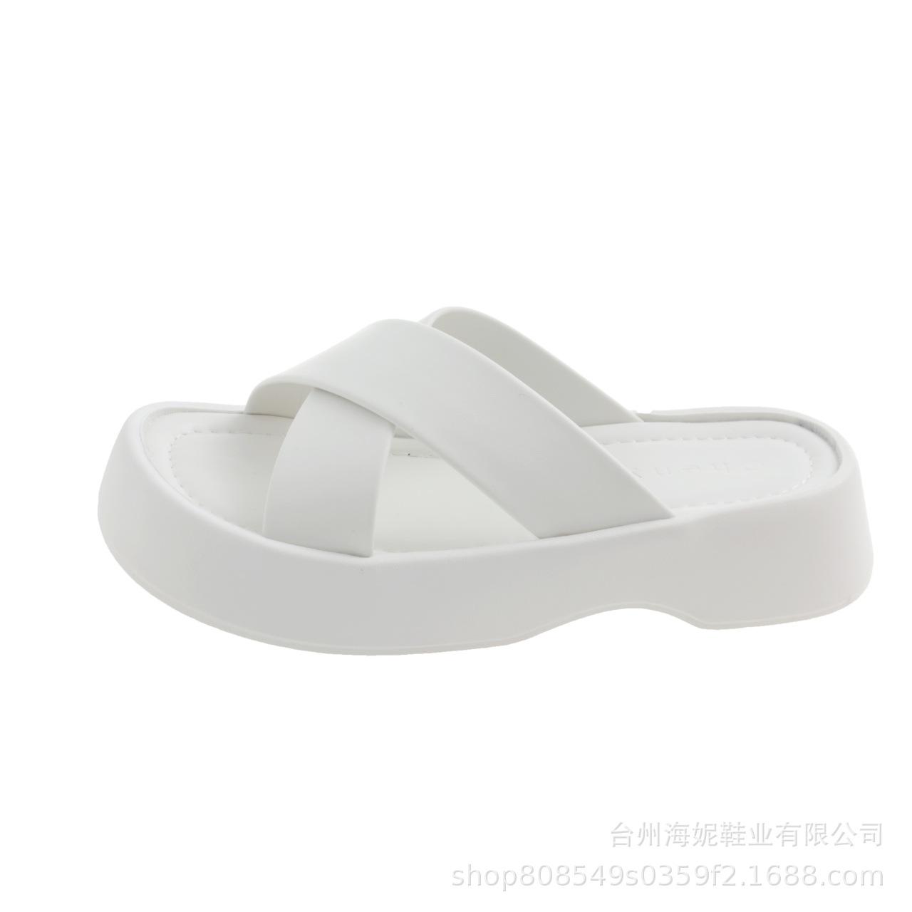 

Casual outerwear one-character slippers summer women s 2025 Korean version of thick-soled muffin soles comfortable Roman shoes cool slippers 35