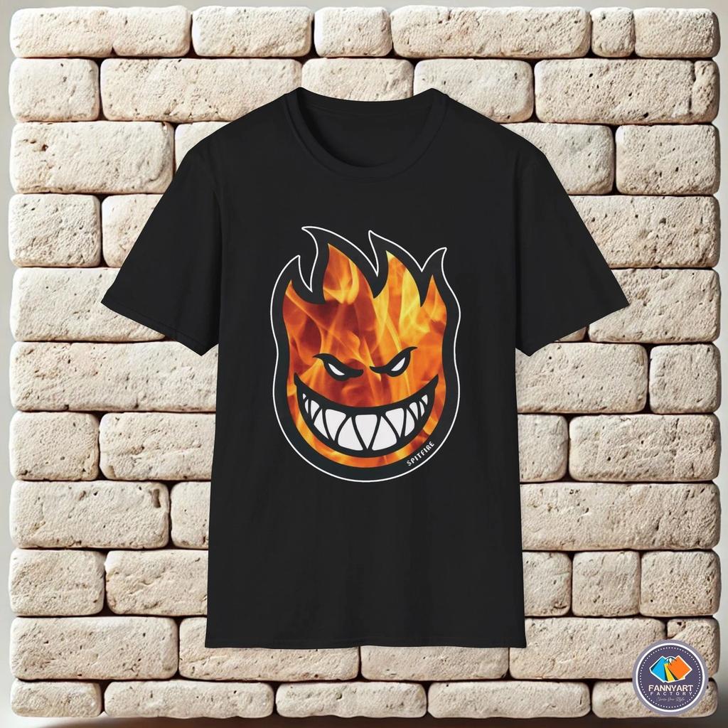 T-shirt Unisex Spitfire Bighead Flame Face