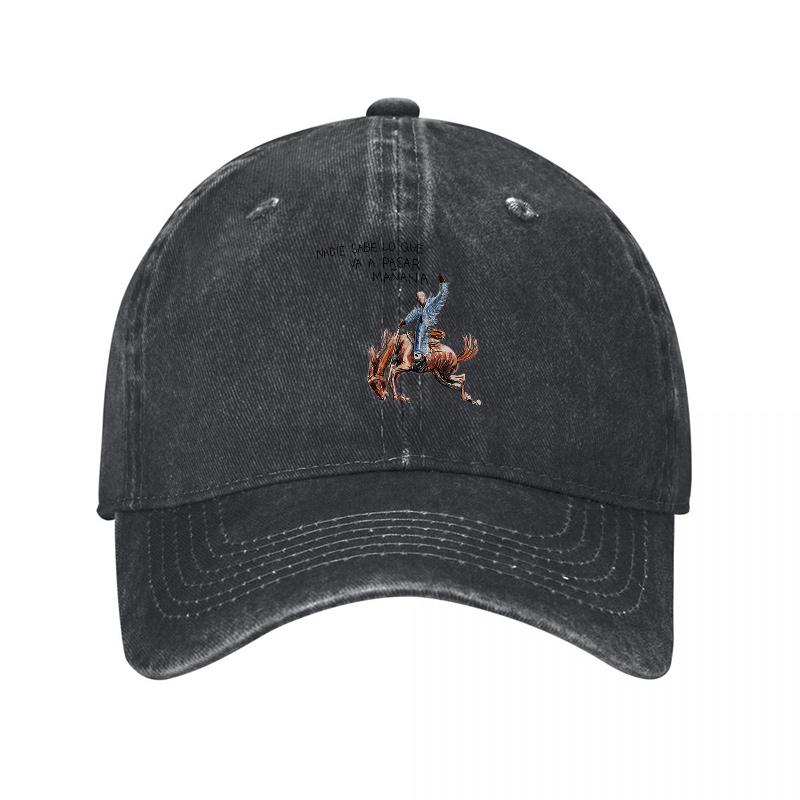 Dragon Rider Embroidered Washed Canvas Baseball Cap Classic Fit Adjustable Hat for Unisex and Women