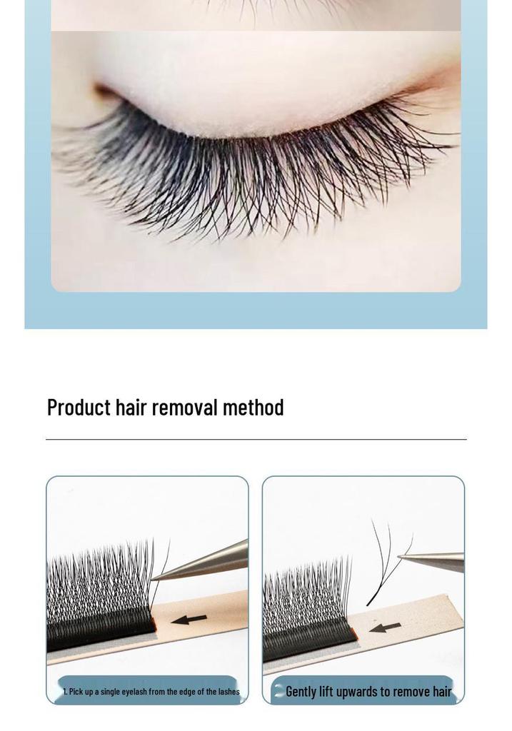Three-Leaf Clover 3D Soft Natural Eyelashes, W-Shaped Grafting False Individual Strands with Money-Back Guarantee.