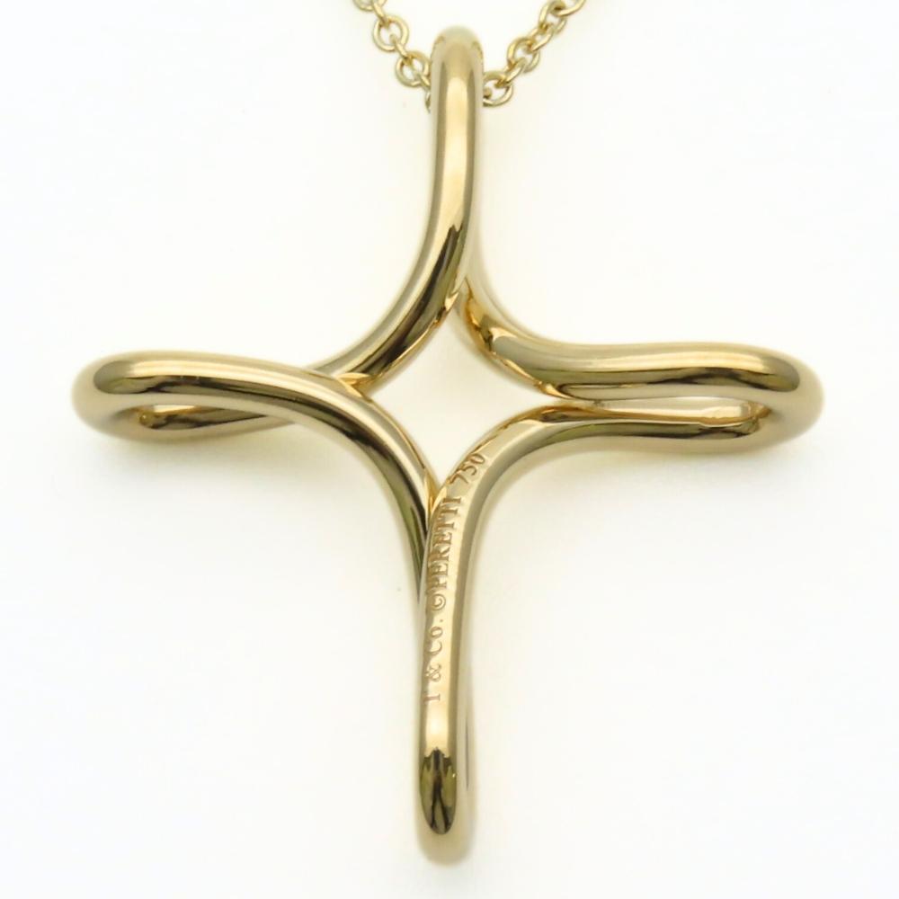 Used TIFFANY&Co. Necklace Infinity cross K18 yellow gold 4.6g Yellow Gold
