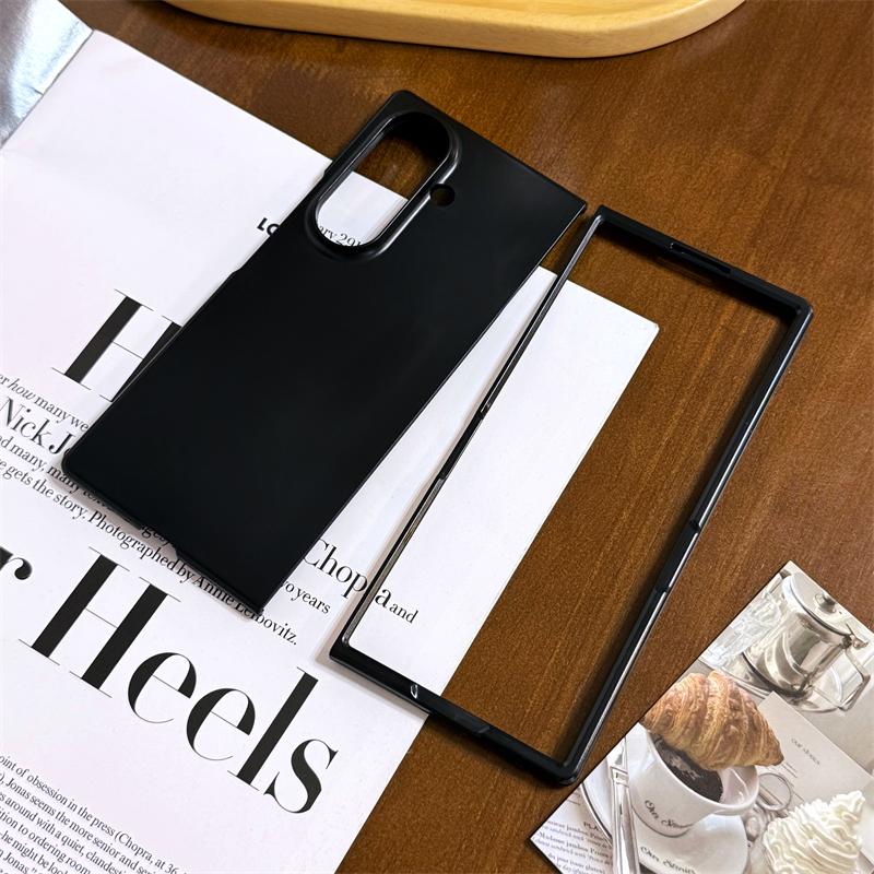 

Ультратонкий Матовый Тонкий Складной Чехол-Книжка из ПК для Samsung Galaxy Z Fold 7 6 5 4 3 5G Zfold7 Ударопрочный Прозрачный Жесткий Задний Чехол Galaxy Z Fold7 чёрный