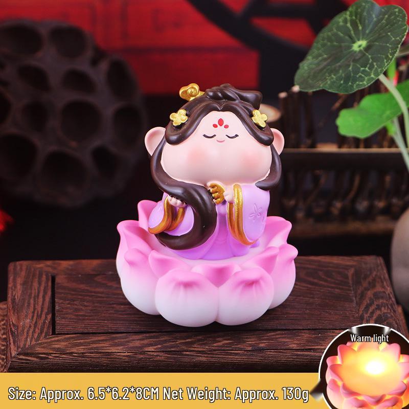 

Immortal Goddess Mazu & Guan Yin Figurine Night Light for Home or Office As Pictured
