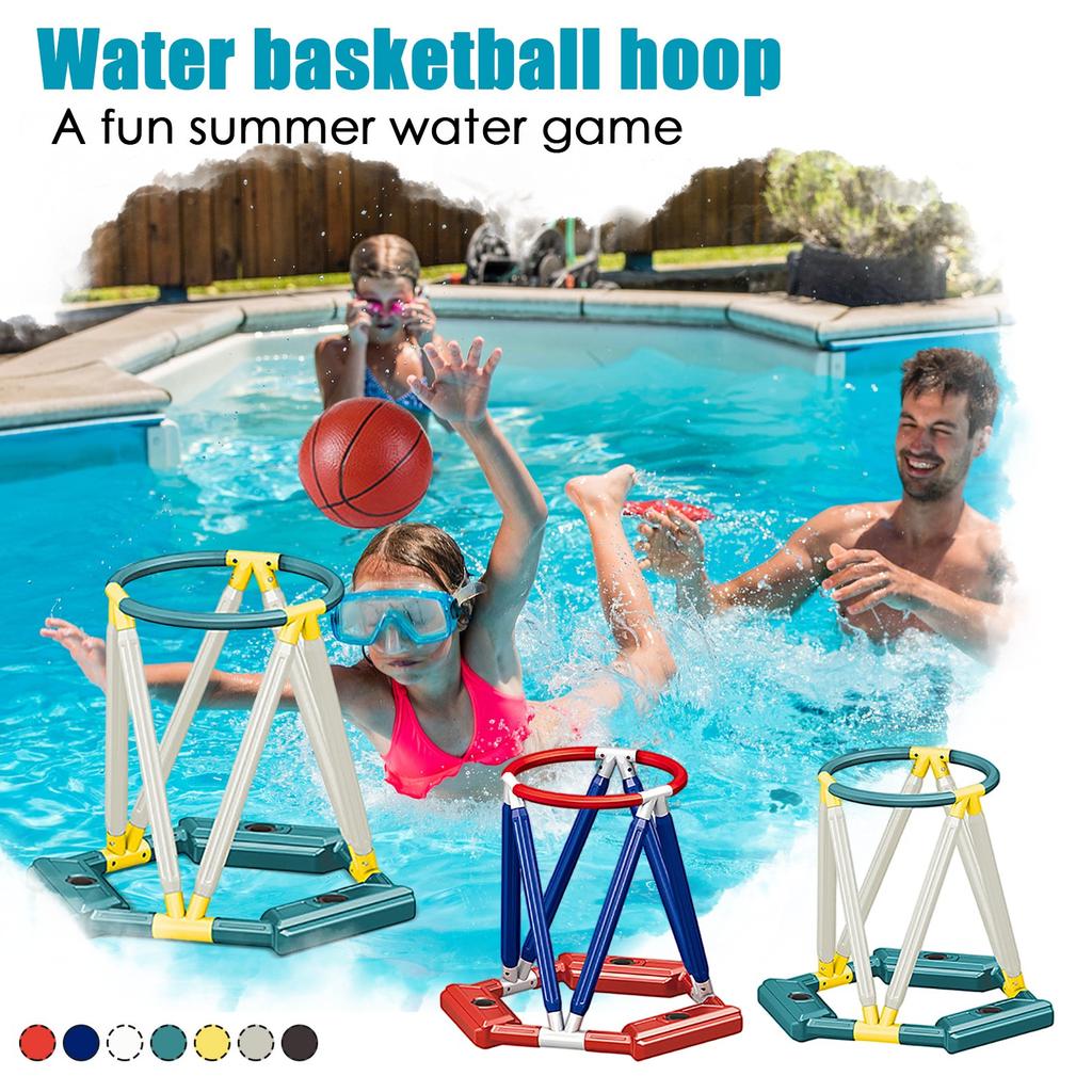 Pool Toys Basketball Hoop Floating: Stable Water & Easy Set Up , Toy Games Fits Family Party Backyard Kids Adults Ages 3-12