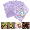 Clear Resealable Holographic Colorful Packaging Bags Foil Pouch Smell Proof Bags Sealing Bag