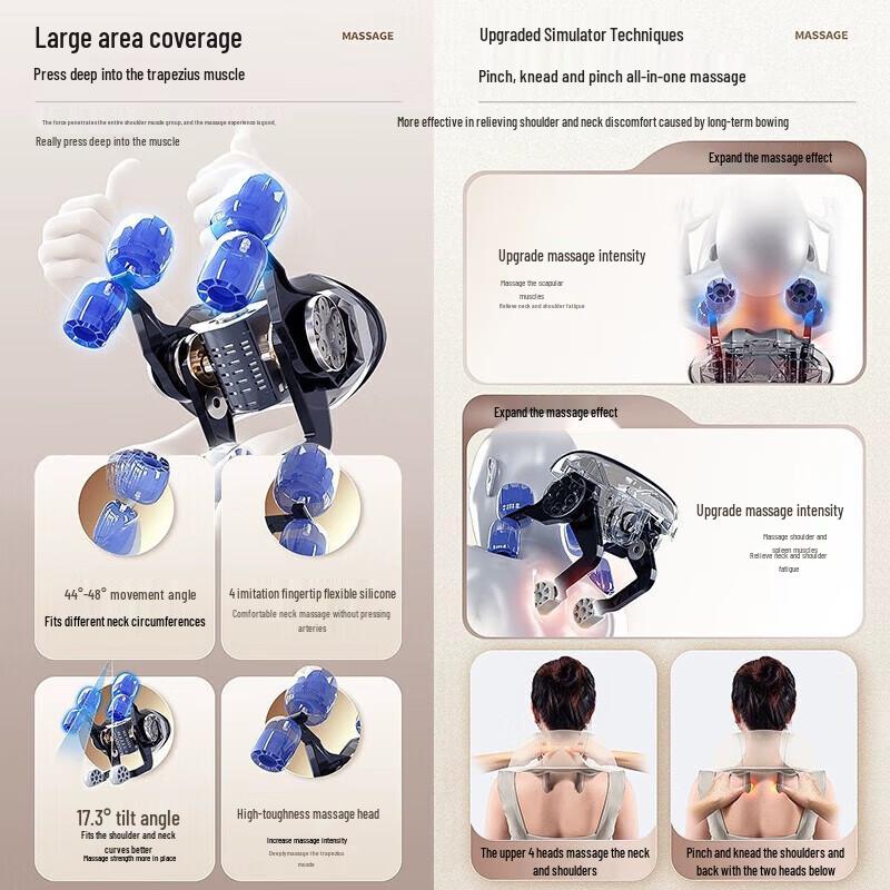 Hyundai Neck & Shoulder Heating Massager Shawl CN Plug (adapter Included)