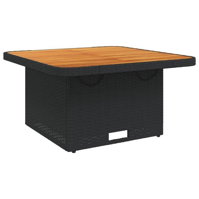 VidaXL Ensemble à Manger de Jardin avec Coussins 3 pcs, Table de Terrasse, Meubles de Patio, Mobilier d'Extérieur, Noir 3277325