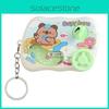 Cute Bear Capybara Cartoon Printed Steering Wheel Challenge Game Console Pendant