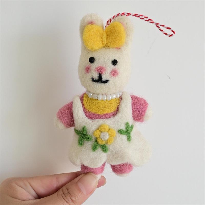 Handmade Wool Felt Animal Keychain Ornament