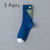 5 Pairs of Boys Spring and Autumn Pure Cotton Anti Foot Odor Sports Basketball Socks