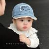 Cute Cat Denim Baby Hat - Soft Brim Cap for Toddler Sun Protection In Spring & Autumn