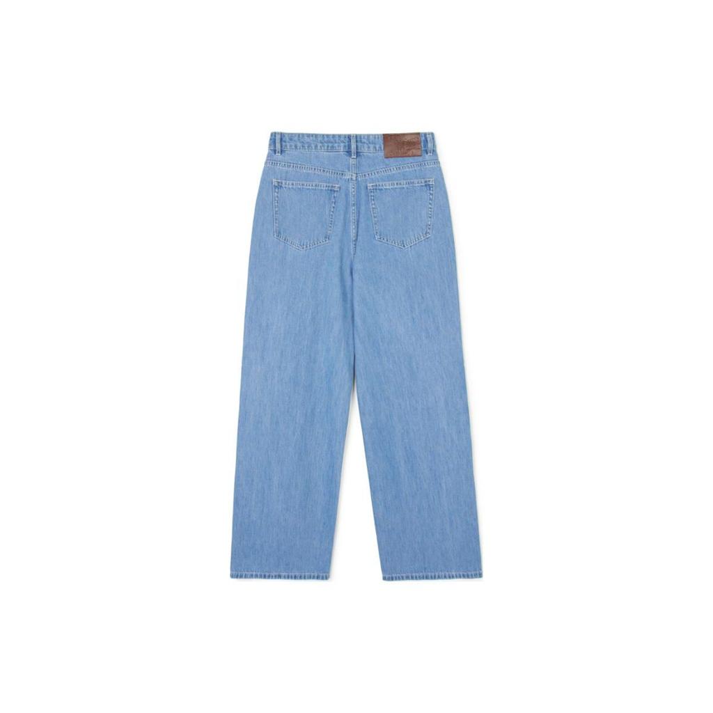 MLB New York Yankees SS24 Besticktes Logo Lockere Gerade Jeans Damen Jeans Hellblau 3FDPB0341-50BLL
