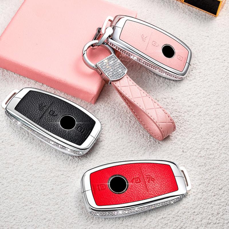 Alloy Car Key Case Cover Protect Shell Bag For Mercedes Benz A B C E S Class W204 W205 W212 W213 W176 GLC CLA GLB AMG W177 X167