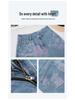 Women's Jacquard Embroidered Wide-Leg Denim Shorts - New 2026 Loose Drape Summer Design Four-Point Pants