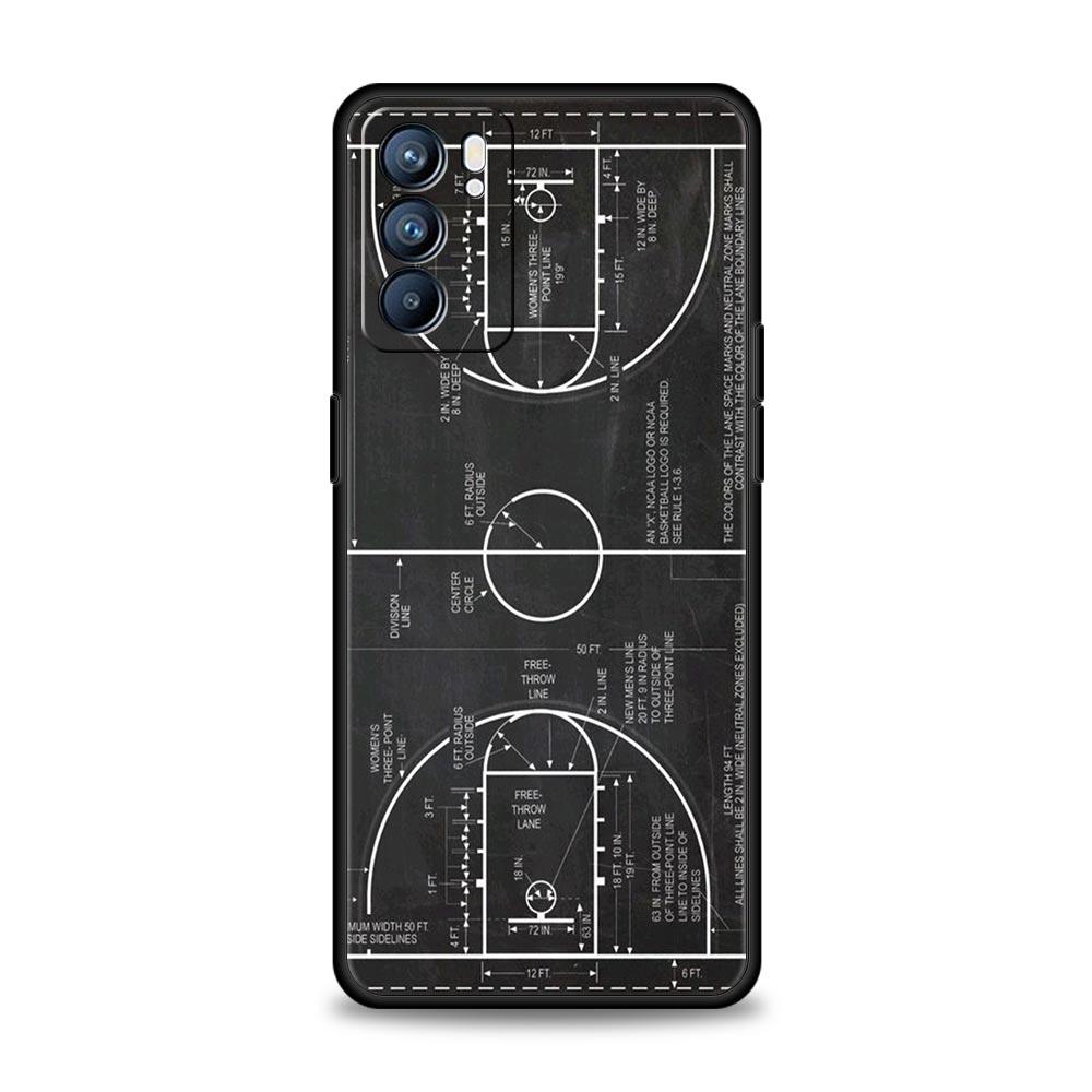 

Football Basketball Tactical Board Phone Case For Oppo A17 A31 A54 A57 A78 A79 A98 Find X5 X6 Reno 8 10 11 12 13 F Pro Soft TPU Oppo Reno8