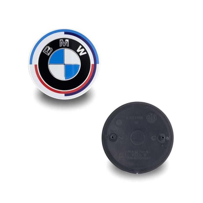 Passt für BMW Original-Logos mit schwarzem Hintergrund für vorne und hinten; 82mm/74mm Motorhauben- und Kofferraumembleme.
