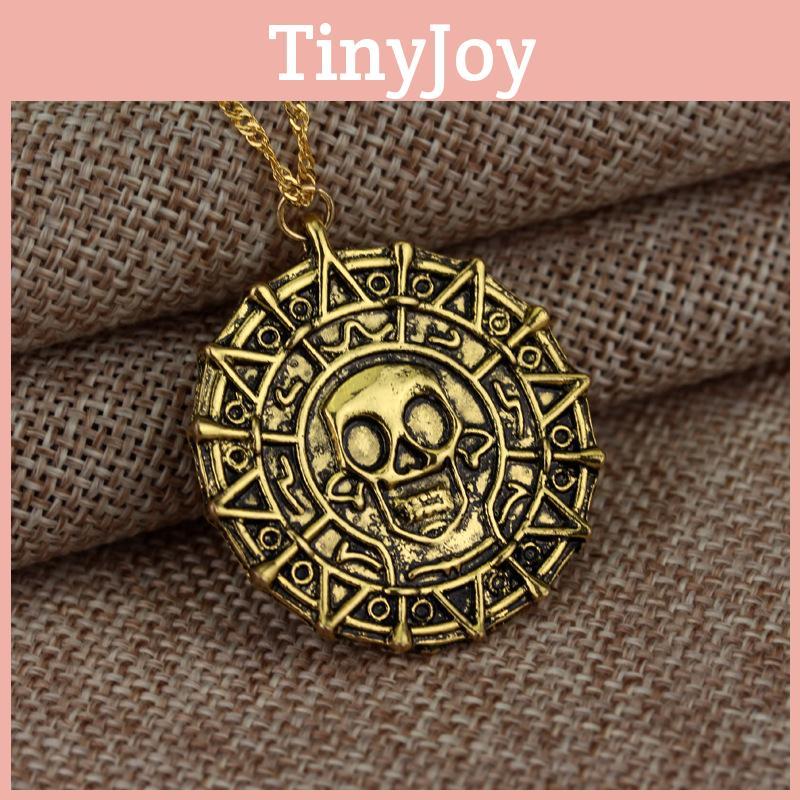 Pirates Of The Caribbean Themed Jewelry Alloy Skull Pendant Necklace With Chain