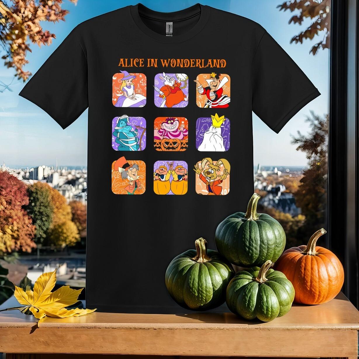 Disney Halloween Moods Alice in T-shirt T shirt Men Women Unisex Tshirt SY168 XXL