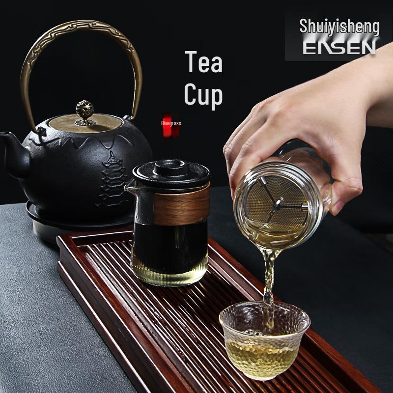 Shui Yisheng 400ml Double-Layer Alkaline Glass Tea Cup