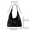 Solid Color Women Shoulder Bag, Vintage Square Handbag, Women's Tote Bag, Casual Flip-Top Underarm Bag for Shopping and Outings