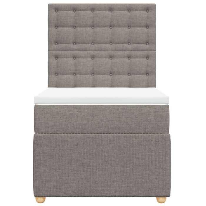 Maison Exclusive - Sommier à lattes de lit avec matelas Taupe 100x200 cm Tissu