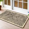 1pc Abstract Wave Pattern Non - Slip Flannel Floor Mat, Durable & Stain - Resistant & Machine - Washable, Universal Door Mat/Rug, Suitable For Living