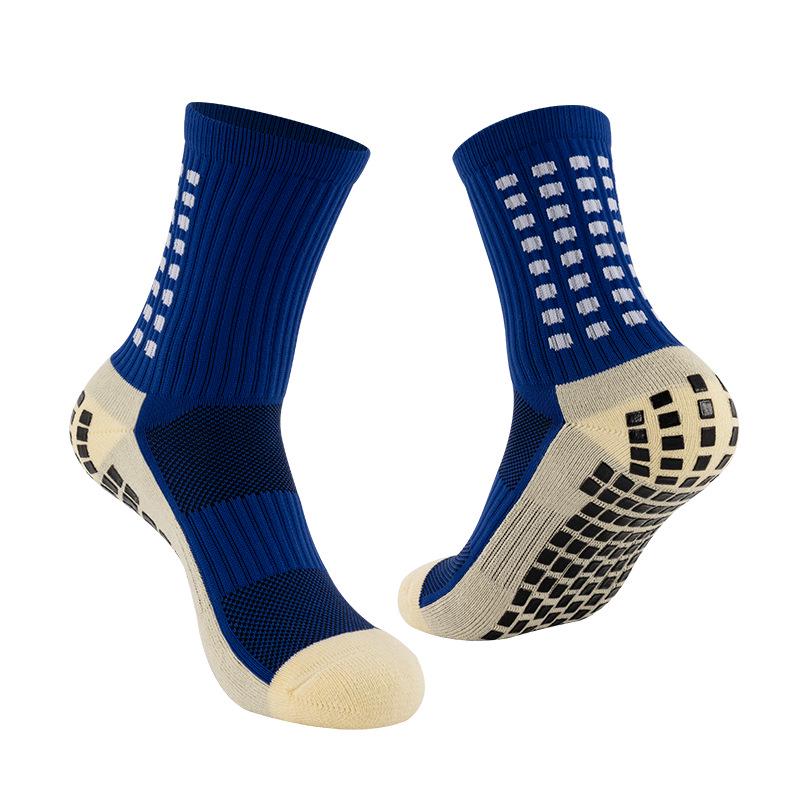 Anti-Slip Mid-Calf Football Socks: Shock-Absorbing, Thick Terry, Sweat-Wicking, Wear-Resistant Sports Socks