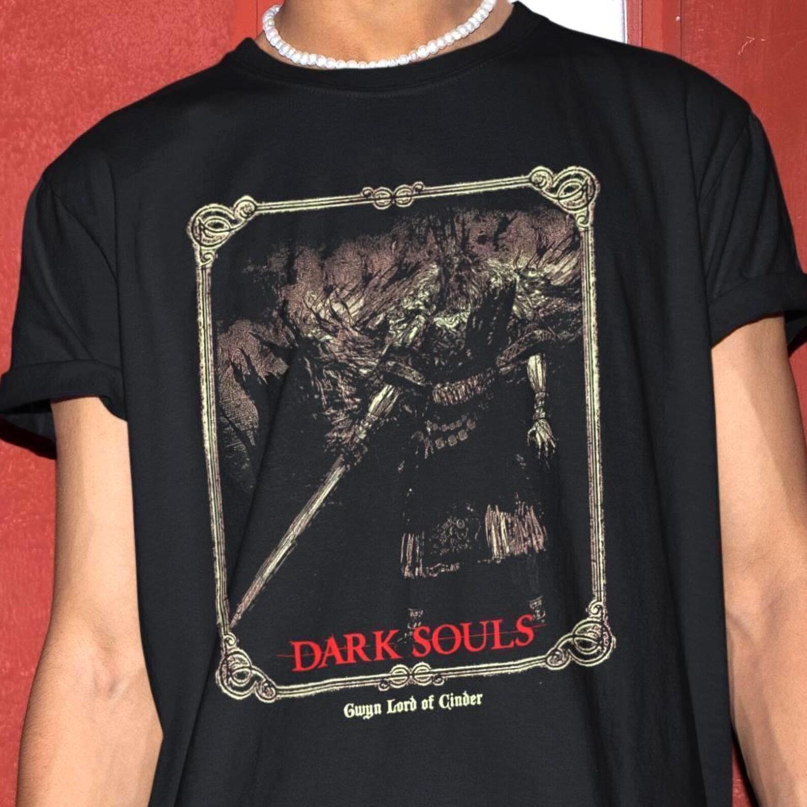 Dark Souls Gwyn Shirt - Lord of Cinder Tshirt,Video Game T-shirt,Soulsborne Tee 4XL