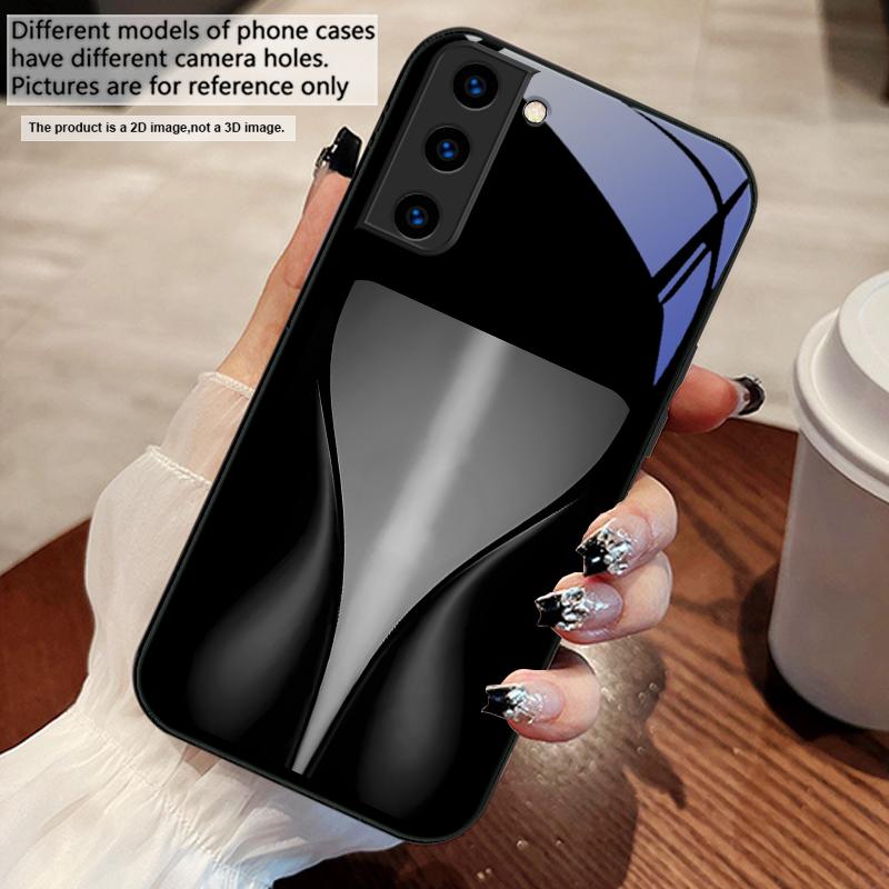 Orange yellow light band For Samsung S25 S25 Edge S25Ultra S8 9 S10 20 U ltra S21 Pro 22 Plus S23 FE S24 Ultra Glass Phone Case