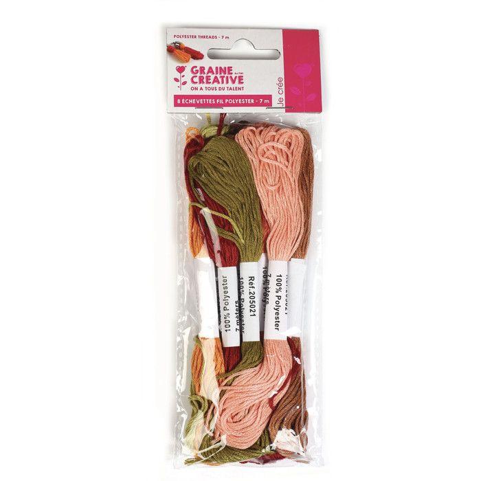 Fil à broder 8 échevettes 7m Automne