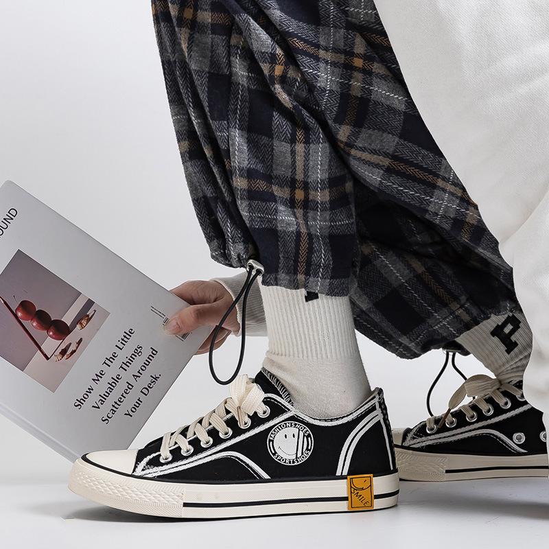 Ins High-top Canvas Shoes Women's Korean Version 2025 Spring and Autumn New Harajuku Ulzzang Retro Student Board Shoes Tide