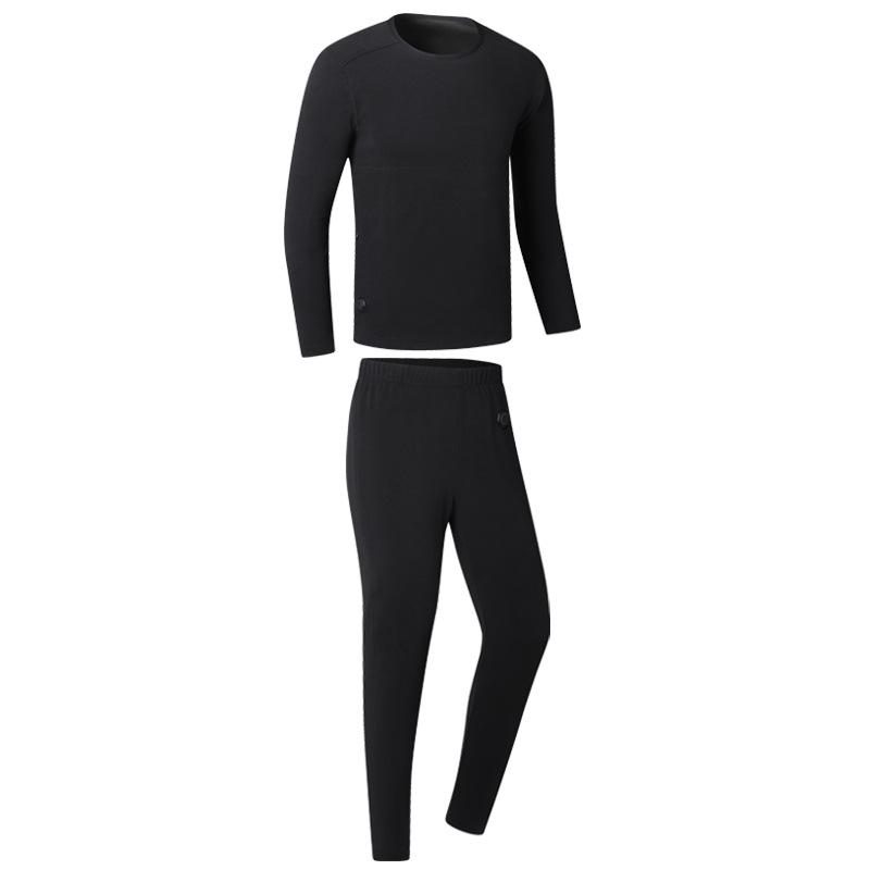 Smart Temperature-Controlled Heated Pants Set with Velvet Lining for Cold Protection - Middle-Aged and Elderly