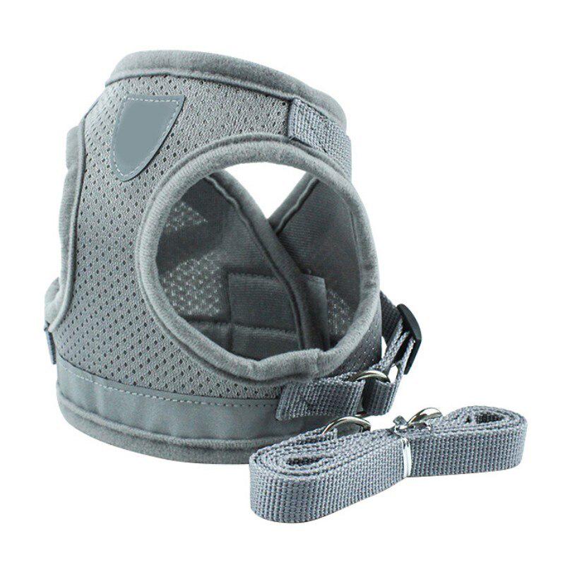 Reflective Safety Pet Dog Harness and Leash Dogs Cat Harnesses Vest Puppy Chest Strap Pug Chihuahua Bulldog Set for Small Medium