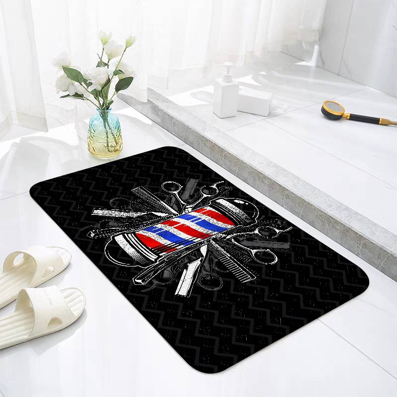 Barber Shop Sign Floor Mat Living Room Rug For Bedroom Welcome Mat Outdoor Rug