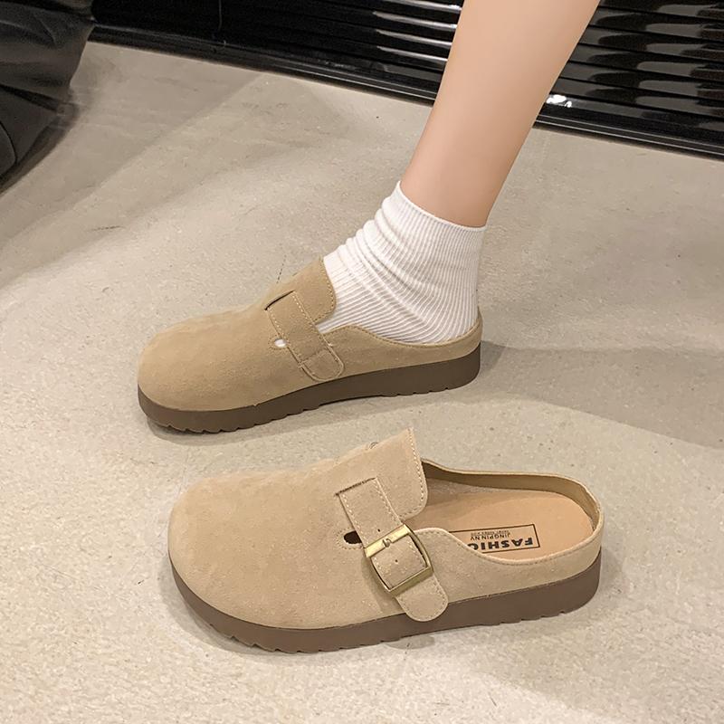 Damen Hausschuhe Dicke Sohle Plateau Sandalen Lässige Mädchen Clogs Höhenerhöhung Sommer Geschlossene Zehenpartie Offene Ferse Schuhe Übergröße